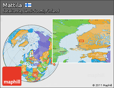 Political Location Map of Mattila