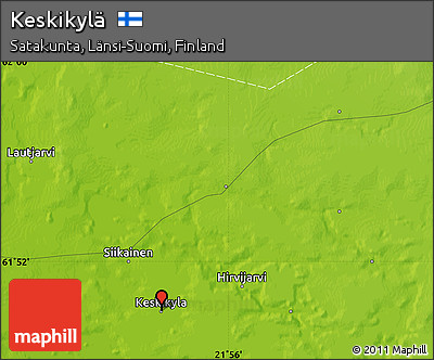 Physical Map of Keskikylä