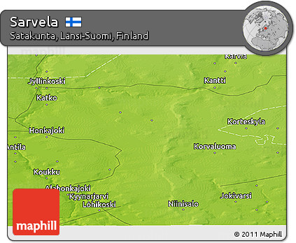Physical Panoramic Map of Sarvela