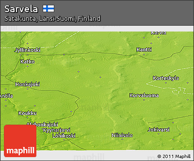 Physical Panoramic Map of Sarvela