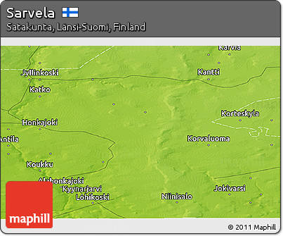 Physical Panoramic Map of Sarvela