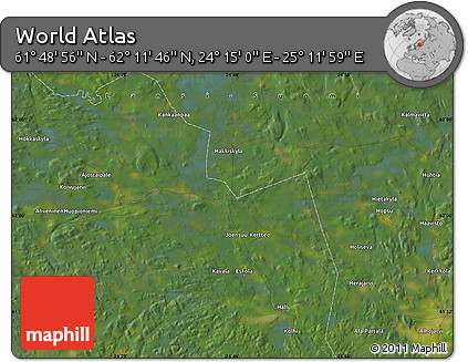 Satellite Map of the Area around 62° 0' 21" N, 24° 43' 30" E