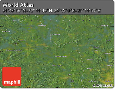 Satellite Map of the Area around 62° 0' 21" N, 24° 43' 30" E