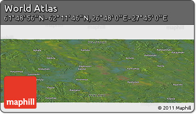 Satellite Panoramic Map of the Area around 62° 0' 21" N, 27° 16' 29" E