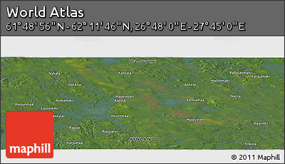 Satellite Panoramic Map of the Area around 62° 0' 21" N, 27° 16' 29" E