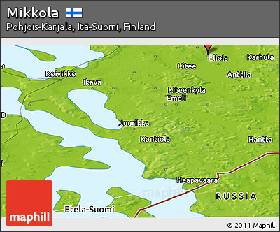Physical Panoramic Map of Mikkola