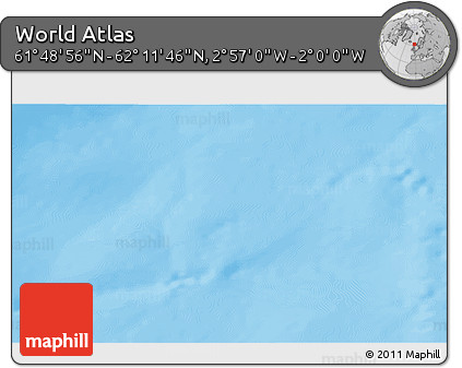 Physical 3D Map of the Area around 62° 0' 21" N, 2° 28' 30" W