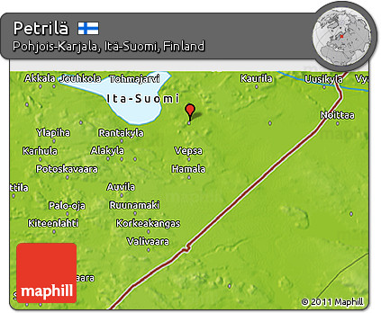 Physical 3D Map of Petrilä