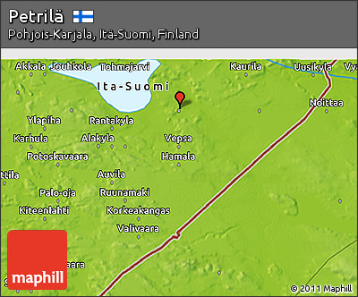Physical 3D Map of Petrilä