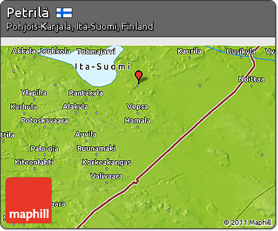 Physical 3D Map of Petrilä