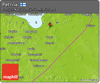 Physical Map of Petrilä