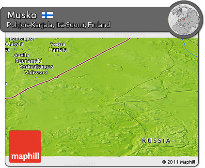 Physical Panoramic Map of Musko
