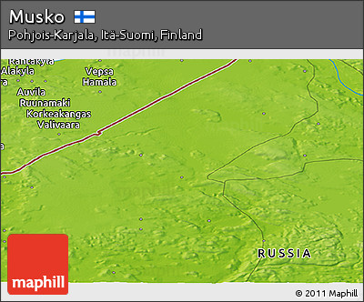 Physical Panoramic Map of Musko