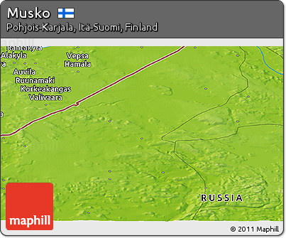 Physical Panoramic Map of Musko