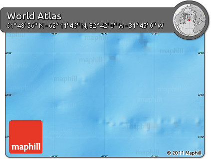 Physical Map of the Area around 62° 0' 21" N, 32° 13' 30" W