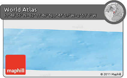 Physical Panoramic Map of the Area around 62° 0' 21" N, 3° 19' 30" W