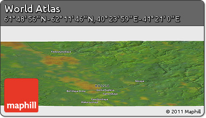 Satellite Panoramic Map of the Area around 62° 0' 21" N, 40° 52' 30" E