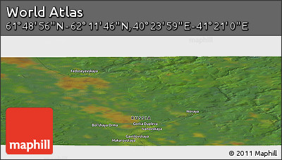 Satellite Panoramic Map of the Area around 62° 0' 21" N, 40° 52' 30" E