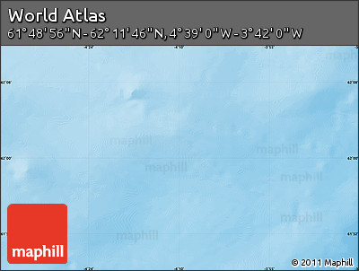 Shaded Relief Map of the Area around 62° 0' 21" N, 4° 10' 30" W