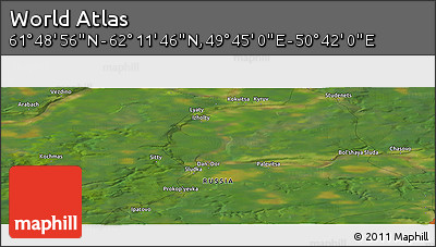 Satellite Panoramic Map of the Area around 62° 0' 21" N, 50° 13' 30" E
