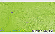 Physical 3D Map of the area around 62° 0' 21" N, 53° 37' 30" E