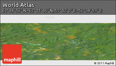 Satellite Panoramic Map of the Area around 62° 0' 21" N, 56° 10' 29" E