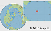 Savanna Style Location Map of the area around 62° 0' 21" N, 58° 34' 30" W