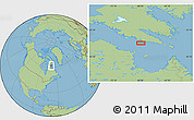 Savanna Style Location Map of the area around 62° 0' 21" N, 68° 46' 30" W