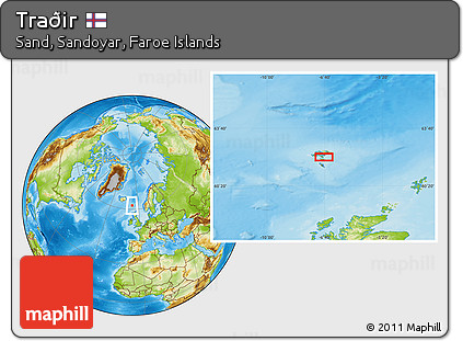 Physical Location Map of Traðir