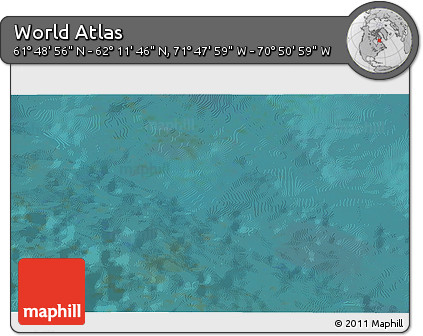 Satellite 3D Map of the Area around 62° 0' 21" N, 71° 19' 29" W