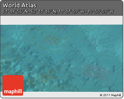 Satellite 3D Map of the Area around 62° 0' 21" N, 71° 19' 29" W