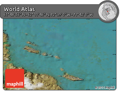 Satellite Map of the Area around 62° 0' 21" N, 72° 10' 30" W