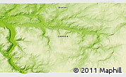 Physical 3D Map of the area around 62° 0' 21" N, 73° 52' 30" W
