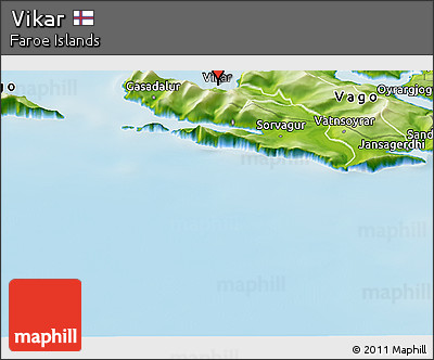 Physical Panoramic Map of Vikar