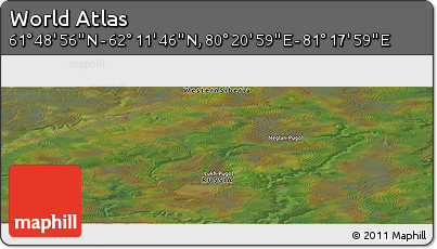 Satellite Panoramic Map of the Area around 62° 0' 21" N, 80° 49' 29" E