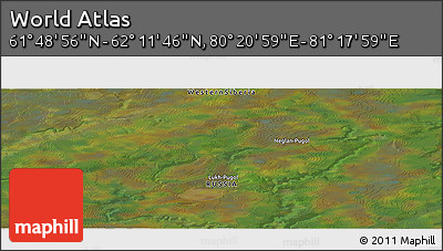 Satellite Panoramic Map of the Area around 62° 0' 21" N, 80° 49' 29" E