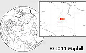 Blank Location Map of the area around 62° 0' 21" N, 85° 55' 30" E