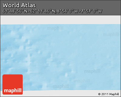 Physical 3D Map of the Area around 62° 0' 21" N, 8° 25' 30" W