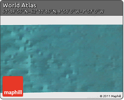 Satellite 3D Map of the Area around 62° 0' 21" N, 8° 25' 30" W