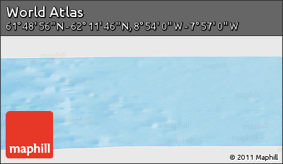 Physical Panoramic Map of the Area around 62° 0' 21" N, 8° 25' 30" W