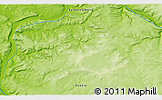 Physical 3D Map of the area around 62° 0' 21" N, 91° 52' 30" E