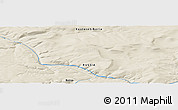 Shaded Relief Panoramic Map of the area around 62° 0' 21" N, 92° 43' 29" E