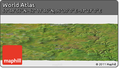 Satellite Panoramic Map of the Area around 62° 0' 21" N, 96° 58' 29" E