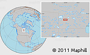 Gray Location Map of the area around 62° 20' 44" N, 100° 13' 29" W