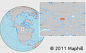 Gray Location Map of the area around 62° 20' 44" N, 104° 28' 29" W