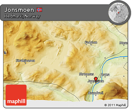 Physical 3D Map of Jonsmoen
