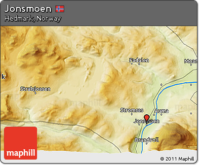 Physical 3D Map of Jonsmoen