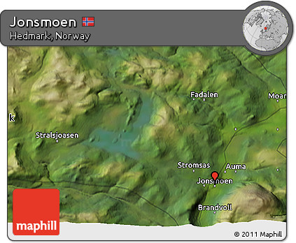 Satellite 3D Map of Jonsmoen