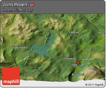 Satellite 3D Map of Jonsmoen