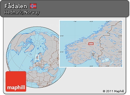 Gray Location Map of Fådalen